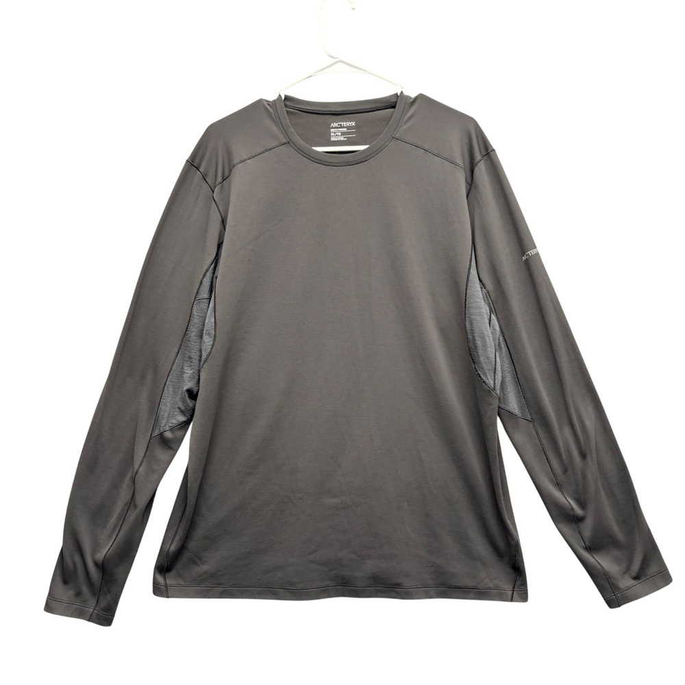 Arcteryx Rho Hybrid Crew Mens Gray Long Sleeve Technical Base Layer Size XL